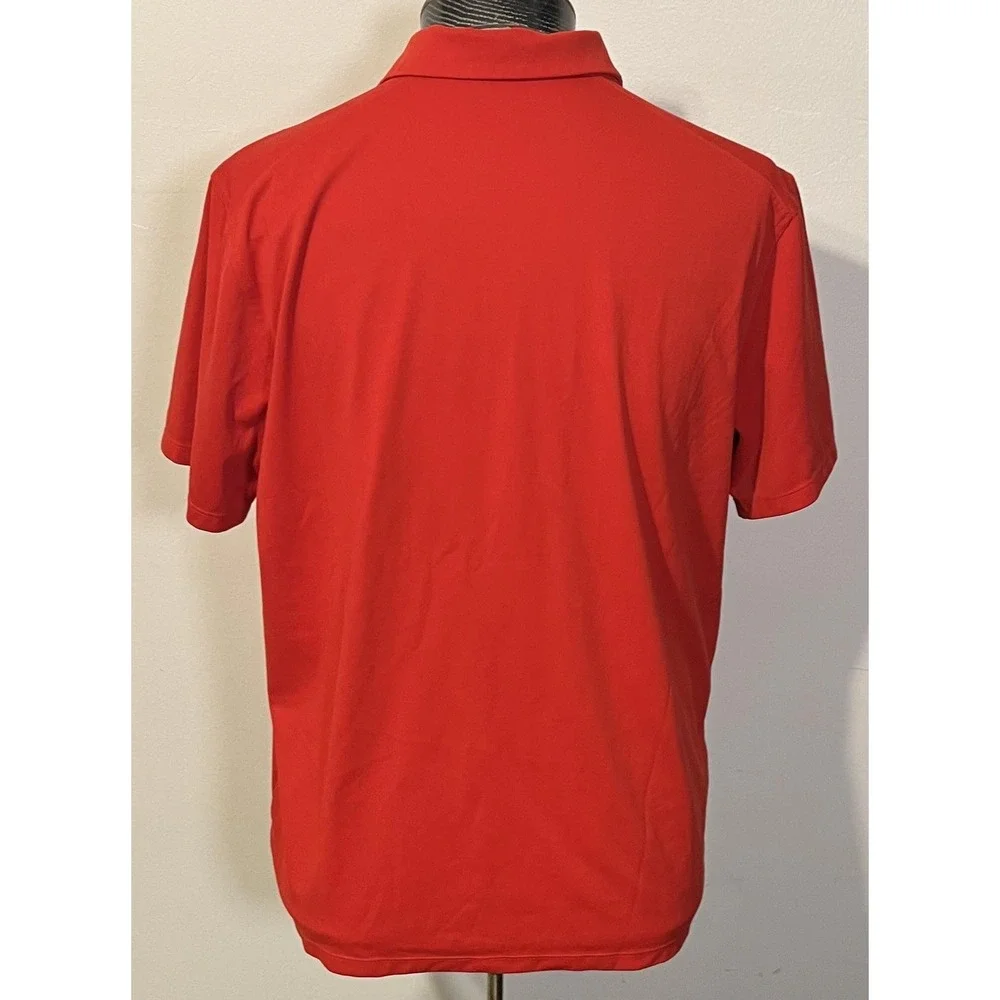 Nike Golf‎ Polo Shirt Mens Large Red Dri-FIT Standard Fit Performance Golf Top